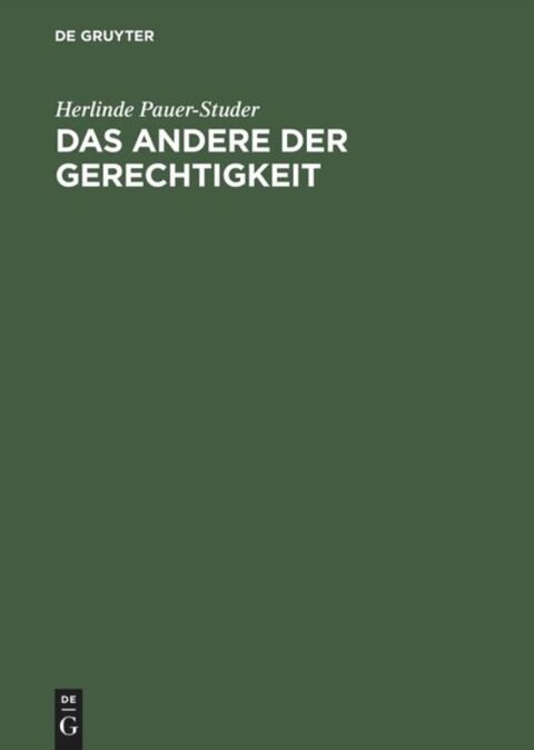 Cover image for book Das Andere der Gerechtigkeit