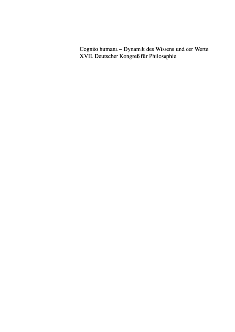 Cover image for book Cognitio humana - Dynamik des Wissens und der Werte