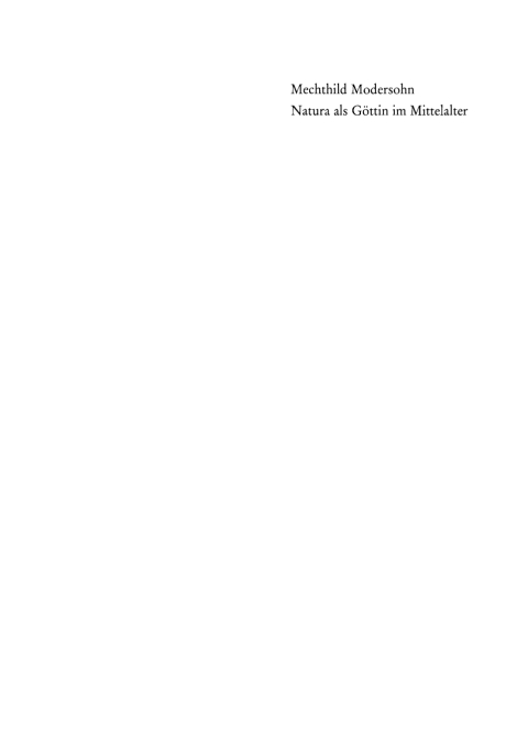 Cover image for book Natura als Göttin im Mittelalter