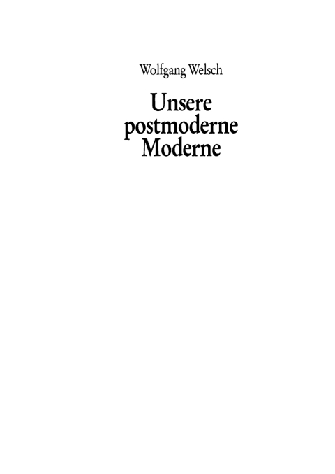Cover image for book Unsere postmoderne Moderne