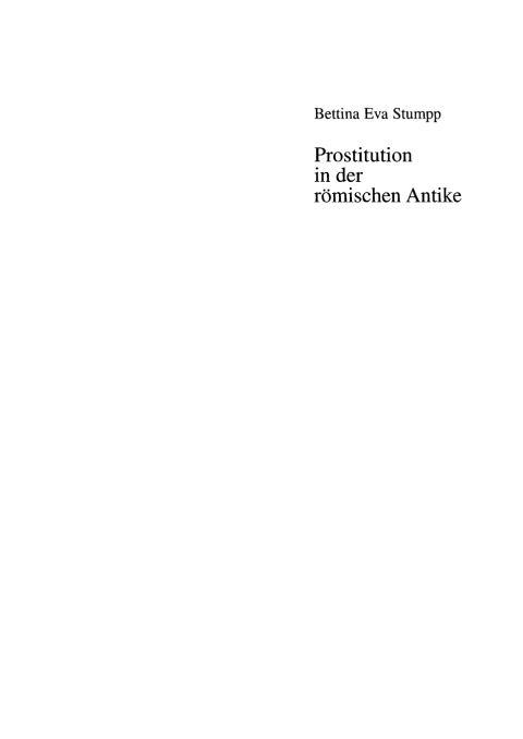 Cover image for book Prostitution in der römischen Antike