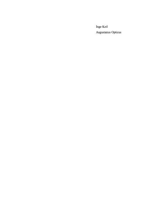 Cover image for book Augustanus Opticus