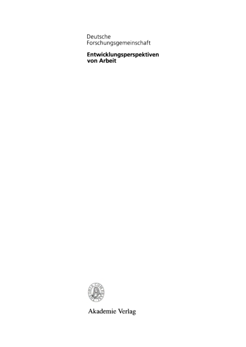 Cover image for book Entwicklungsperspektiven von Arbeit