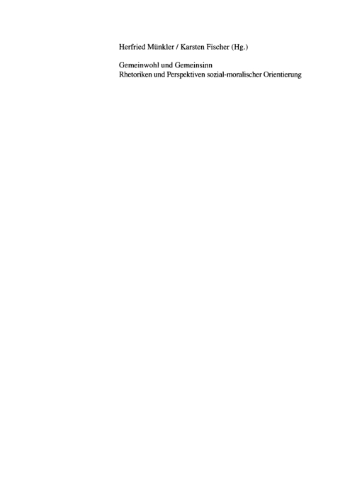 Cover image for book Gemeinwohl und Gemeinsinn