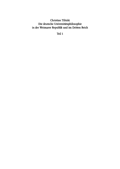 Cover image for book Die deutsche Universitätsphilosophie in der Weimarer Republik und im Dritten Reich