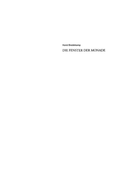 Cover image for book Die Fenster der Monade