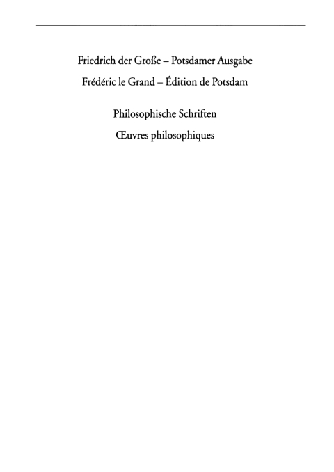 Cover image for book Philosophische Schriften - Oeuvres philosophiques