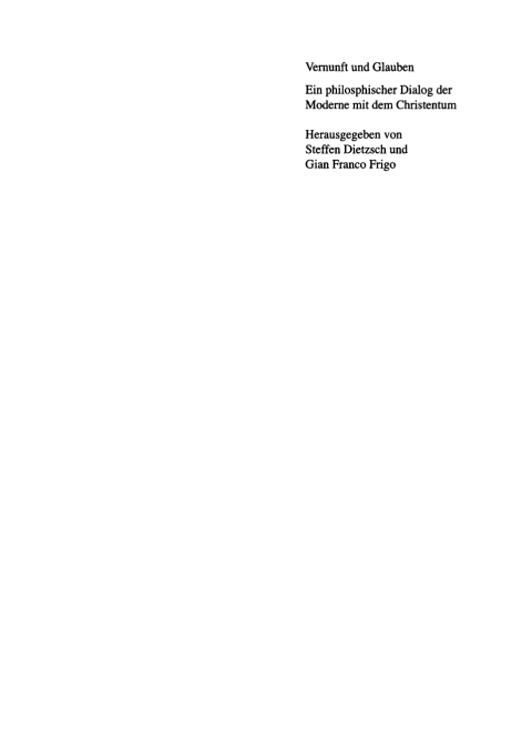 Cover image for book Vernunft und Glauben