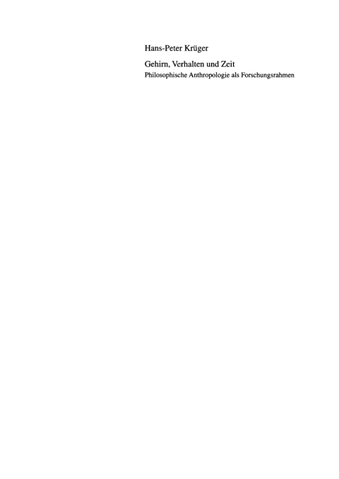 Cover image for book Gehirn, Verhalten und Zeit