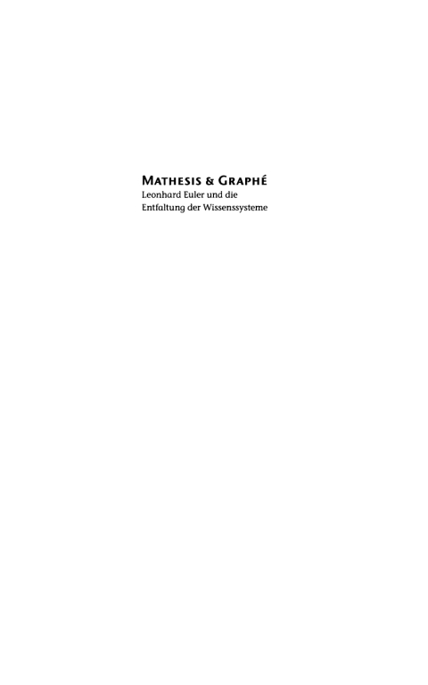 Cover image for book Mathesis & Graphe