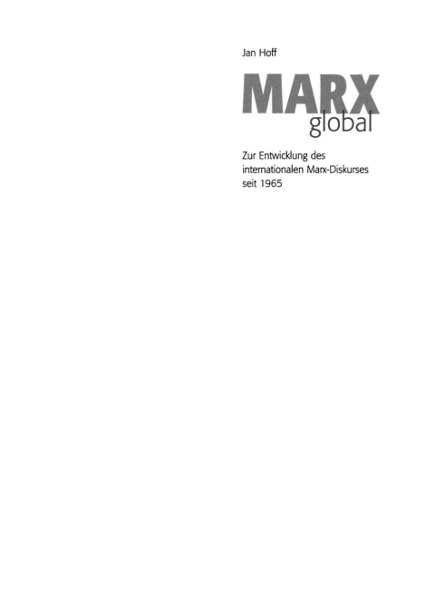Cover image for book Marx global