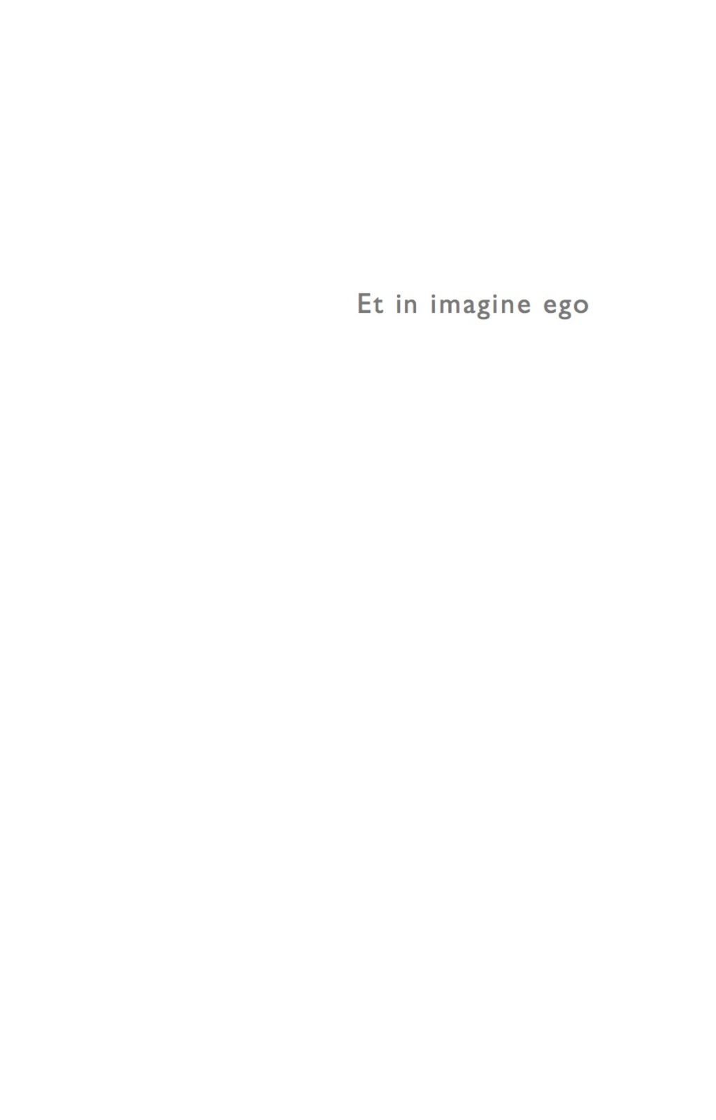 Et in imagine ego - 1st Edition (eBook)