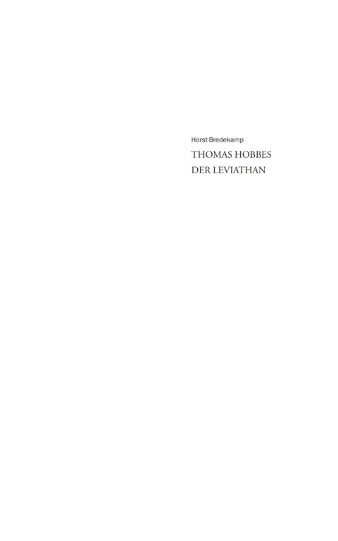 Cover image for book Thomas Hobbes - Der Leviathan