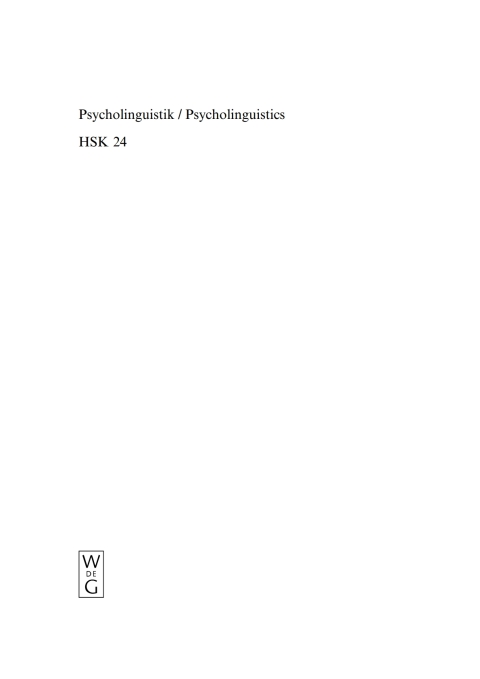 Cover image for book Psycholinguistik. Psycholinguistics