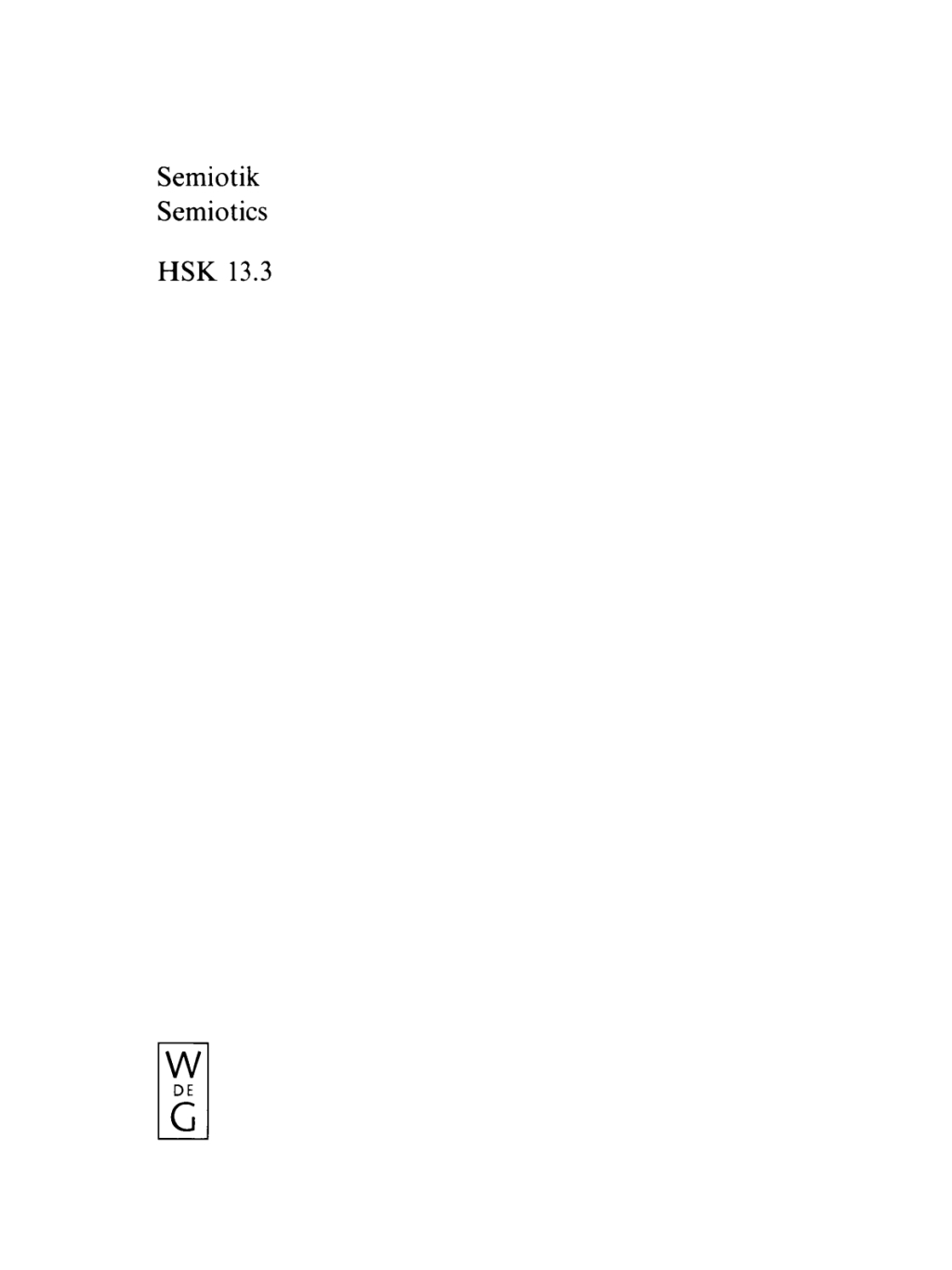 Page Fidelity Semiotik 3.Teilband; $854.70