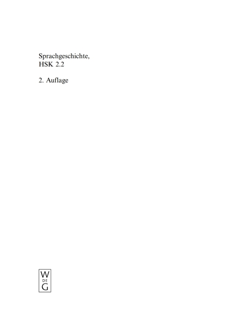 Cover image for book Sprachgeschichte. 2. Teilband