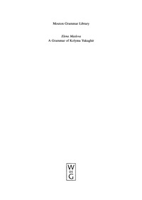 Titelbild: A Grammar of Kolyma Yukaghir 1st edition 9783110175271