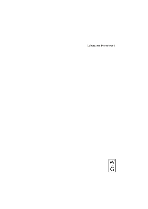 Cover image for book Laboratory Phonology 8