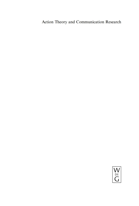 Cover image for book Action Theory and Communication Research