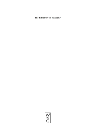 The Semantics of Polysemy