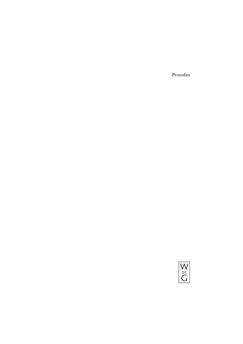 Cover image for book Prosodies