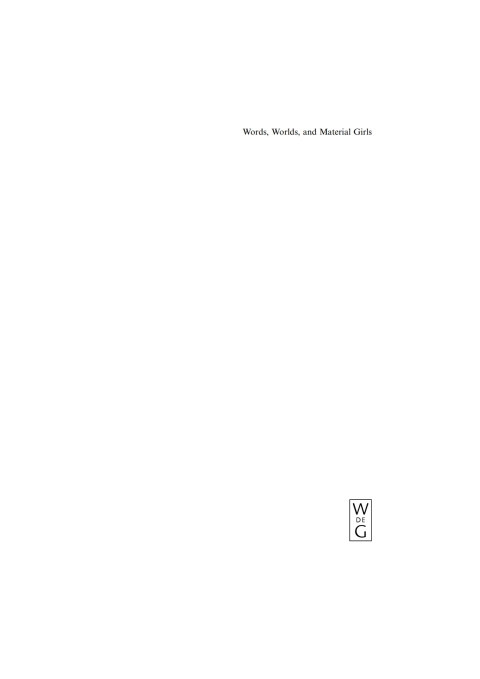 Cover image for book Words, Worlds, and Material Girls