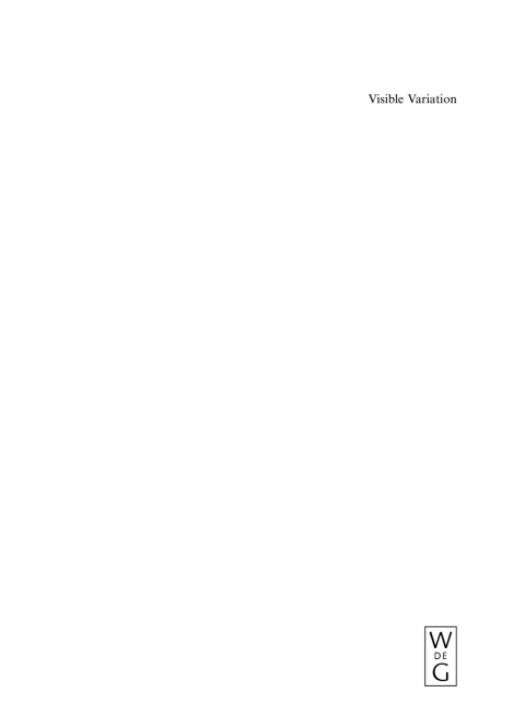 Cover image for book Visible Variation