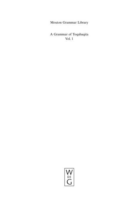 Cover image for book A Grammar of Toqabaqita