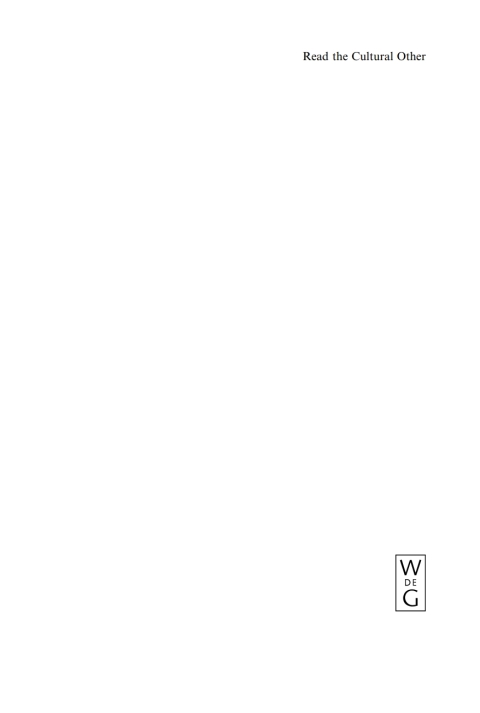 Cover image for book Read the Cultural Other