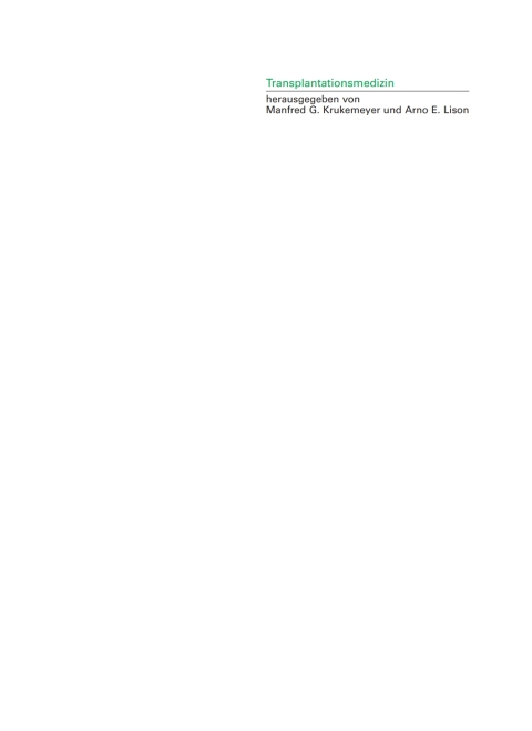 Cover image for book Transplantationsmedizin