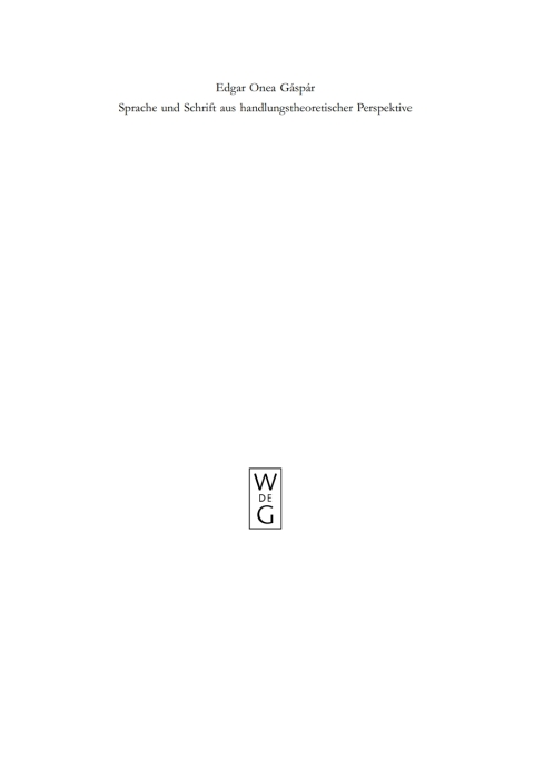 Cover image for book Sprache und Schrift aus handlungstheoretischer Perspektive