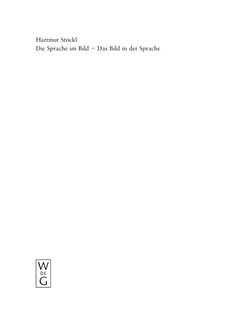 Cover image for book Die Sprache im Bild - Das Bild in der Sprache