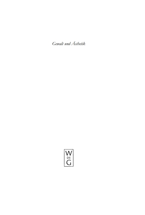 Cover image for book Gewalt und Ästhetik
