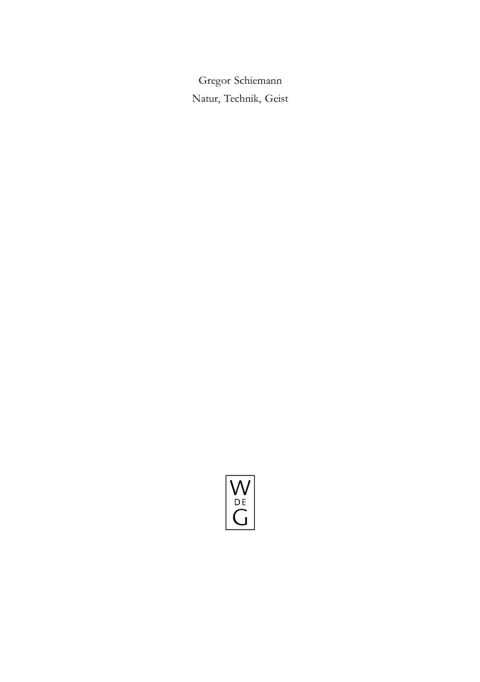Cover image for book Natur, Technik, Geist