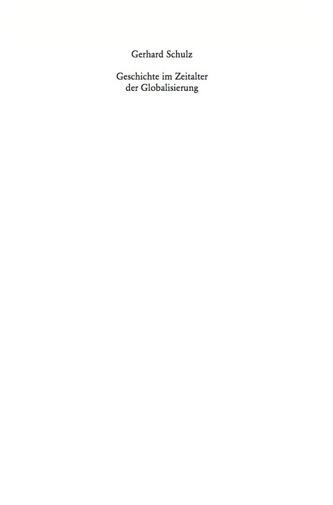 Cover image for book Geschichte im Zeitalter der Globalisierung