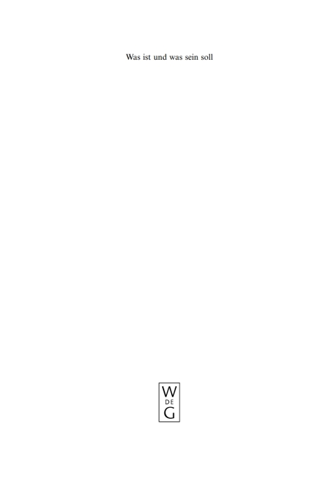 Cover image for book Was ist und was sein soll