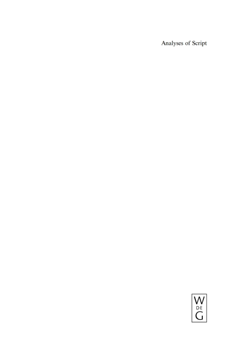 Cover image for book Analyses of Script