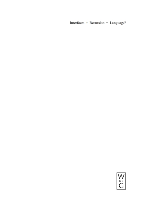 Cover image for book Interfaces + Recursion = Language?
