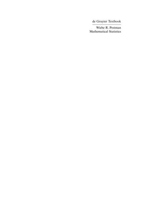 Cover image for book Mathematical Statistics