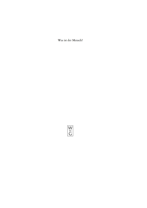 Cover image for book Was ist der Mensch?