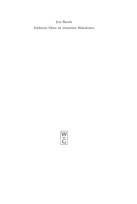 Cover image for book Städtische Eliten im römischen Makedonien