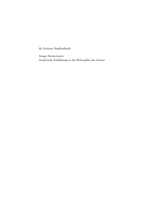 Cover image for book Analytische Einführung in die Philosophie des Geistes