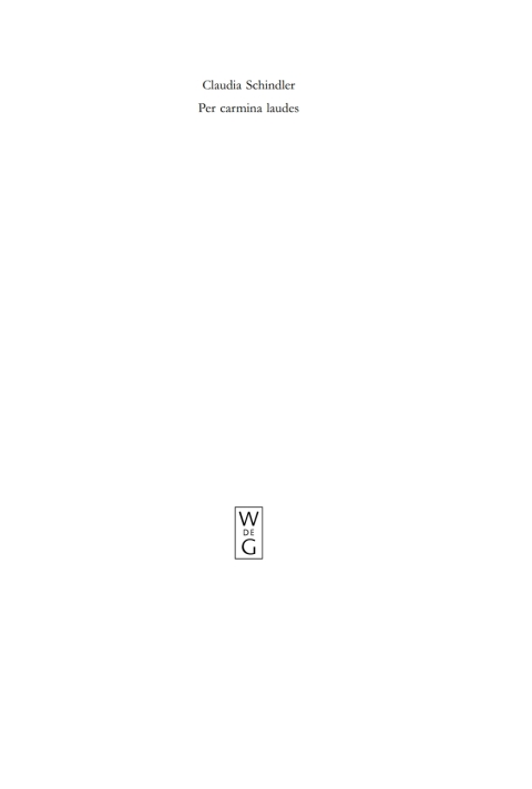 Per carmina laudes 