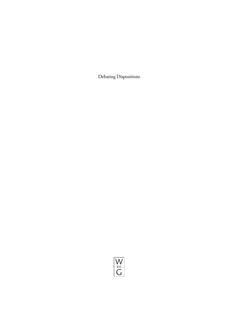 Cover image for book Debating Dispositions