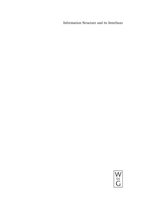 Cover image for book Information Structure and its Interfaces