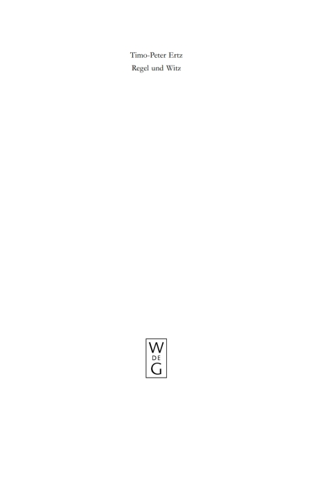 Cover image for book Regel und Witz