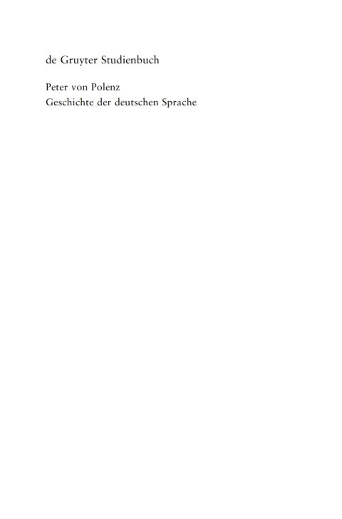 Cover image for book Geschichte der deutschen Sprache