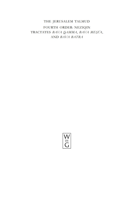 Cover image for book Tractates Bava Qamma, Bava Mesi'a, and Bava Batra