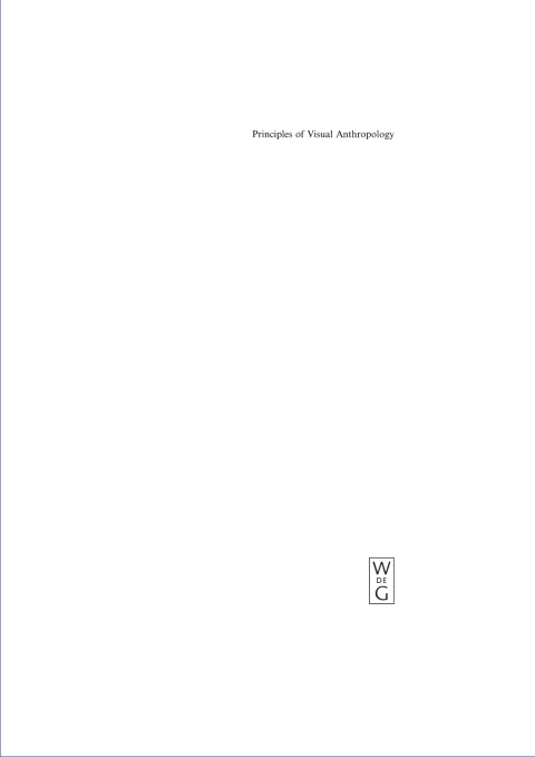 Cover image for book Principles of Visual Anthropology