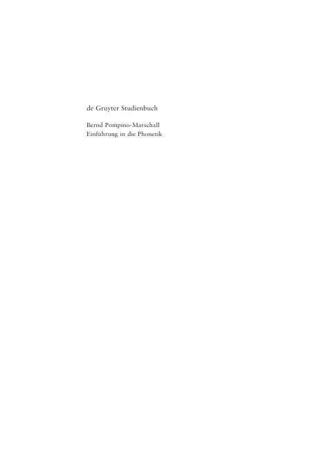 Cover image for book Einführung in die Phonetik